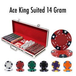 500 Ct - Custom - King's Casino 14 G - Black Aluminum