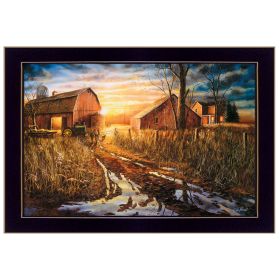 "Days Not Forgotten" By Jim Hansen, Printed Wall Art, Ready To Hang Framed Poster, Black Frame