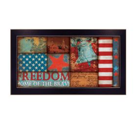 "Freedom" By Dee Dee, Printed Wall Art, Ready To Hang Framed Poster, Black Frame