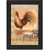 "Rooster Montage II" By Dee Dee, Printed Wall Art, Ready To Hang Framed Poster, Black Frame