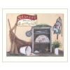 "Seafood Shack" By Pam Britton, Printed Wall Art, Ready To Hang Framed Poster, White Frame