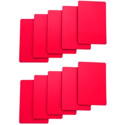 Set of 10 Red Plastic Bridge Size Cut Cards