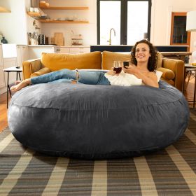 Jaxx 6 ft Cocoon - Large Bean Bag Chair for Adults, Black