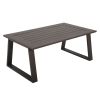 Colorado Outdoor Patio Furniture - Brown Cast Aluminum Modern Rectangular Coffee Table