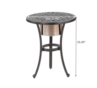 21" Round Aluminum Bistro Table