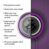 Neon Wall Clock-Jeep Black Mountain Double Rung Analog Clock with Pull Chain-Pub, Garage, or Man Cave Accessories (Purple)