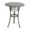 21 Inches Cast Aluminum Round Table With Ice Bucket