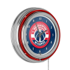 Washington Wizards NBA Chrome Double Ring Neon Clock