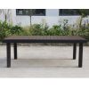 Balcones Outdoor Furniture, Wicker Rectangular Dining Table, Brown