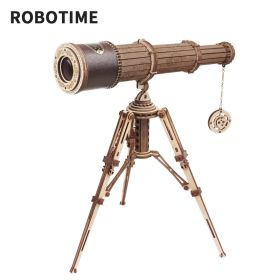 Robotime ROKR Monocular Telescope 3D Wooden Puzzle Game Assembly Toys for Children Teens Adult Birthday Christmas Gift Dropship