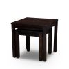 2-Piece Eucalyptus Nesting Table Set, Espresso