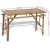 Beer Table with 2 Benches 39.4" Bamboo