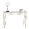 Three Drawers Mirror Table Dressing Table Console Table