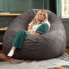 Jaxx 6 ft Cocoon - Large Bean Bag Chair for Adults, Charcoal