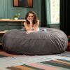 Jaxx 6 ft Cocoon - Large Bean Bag Chair for Adults, Charcoal