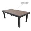 Balcones Outdoor Furniture, Wicker Rectangular Dining Table, Brown