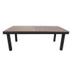 Balcones Outdoor Furniture, Wicker Rectangular Dining Table, Brown