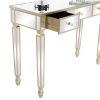 Three Drawers Mirror Table Dressing Table Console Table