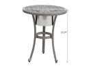 21 Inches Cast Aluminum Round Table With Ice Bucket