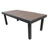 Balcones Outdoor Furniture, Wicker Rectangular Dining Table, Brown