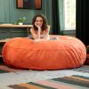 Jaxx 6 ft Cocoon - Large Bean Bag Chair for Adults, Mandarin