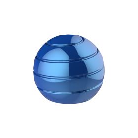 Desk Ball Spinner Optical Illusion Fidget Spinning Top Ball Stress Relief Toy Metal Juguete Para Aliviar El Estrés антистресс (Color: 45MM Blue)