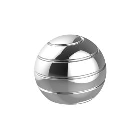 Desk Ball Spinner Optical Illusion Fidget Spinning Top Ball Stress Relief Toy Metal Juguete Para Aliviar El Estrés антистресс (Color: 45MM Silver)