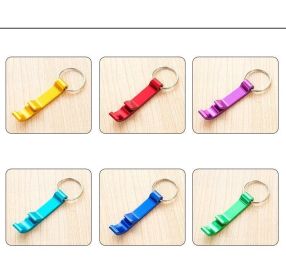 Creative Color Beer Bottle Opener Universal Key Ring (Color: Red)