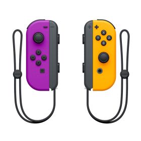 Wireless Switch Controller Joys Con Gamepad For Switch Control With Straps Dual Vibration Joysticks For Switch Joypad (Bundle: With 2 Straps, Color: Purple yellow)