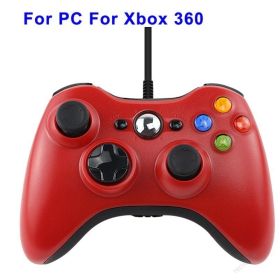 USB Wired Vibration Gamepad Joystick For PC Controller For Windows 7 / 8 / 10 Not for Xbox 360 Joypad with high quality (Color: 360 RED, Ships From: China)