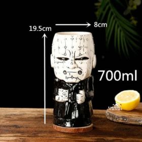 450ml Ceramic Tiki Mug Creative Porcelain Beer Wine Mug Cup Bar Tool - (Color: Mint)