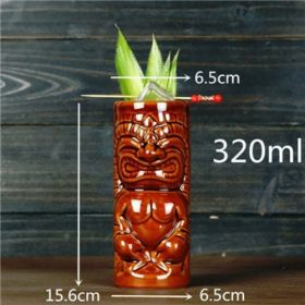 450ml Ceramic Tiki Mug Creative Porcelain Beer Wine Mug Cup Bar Tool - (Color: MULTI)