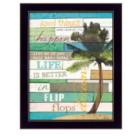 "Good Things" By Marla Rae, Printed Wall Art, Ready To Hang Framed Poster, Black Frame (Color: as Pic)