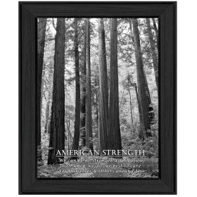 "American Strength" By Trendy Decor4U, Printed Wall Art, Ready To Hang Framed Poster, Black Frame (Color: as Pic)