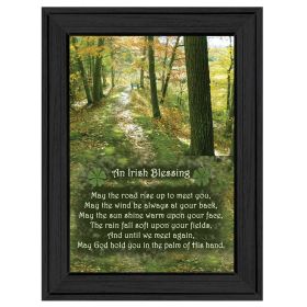 "Irish Blessing" By Trendy Decor4U, Printed Wall Art, Ready To Hang Framed Poster, Black Frame (Color: as Pic)