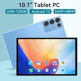 2023 New 5G Tablet PC, S30pro, 10.1 inch, 512GB large flash memory, Android Tablets, Dual Cards,  8000mAh Laptops, wifi GPS (ROM: 128GB, Color: Blue)