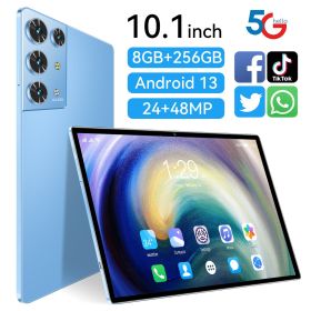 2023 New 5G Tablet PC, S30pro, 10.1 inch, 512GB large flash memory, Android Tablets, Dual Cards,  8000mAh Laptops, wifi GPS (ROM: 256GB, Color: Blue)