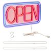 LED Open Sign 16.5x9.1in Business Neon Open Sign Advertisement Board with 11 Levels Adjustable Brightness