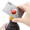 Black/Silver Poker Card Beer Bottle Opener Metal Mini Portable Spade A Opener Stainless Steel Kitchen Bar Tools