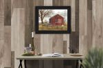 "Flag Barn" By Billy Jacobs, Printed Wall Art, Ready To Hang Framed Poster, Black Frame